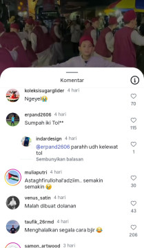 Komentar negatif membanjiri Video viral sound horeg berlogo halal. [Instagram]